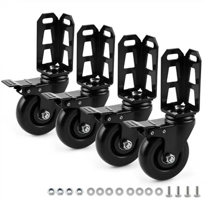 4" Storage Rack Caster Wheels, Fit Boltless Shelving Rack Posts