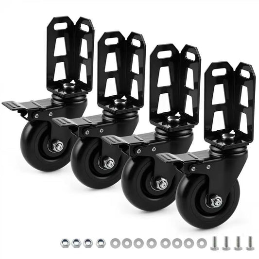 4" Storage Rack Caster Wheels, Fit Boltless Shelving Rack Posts