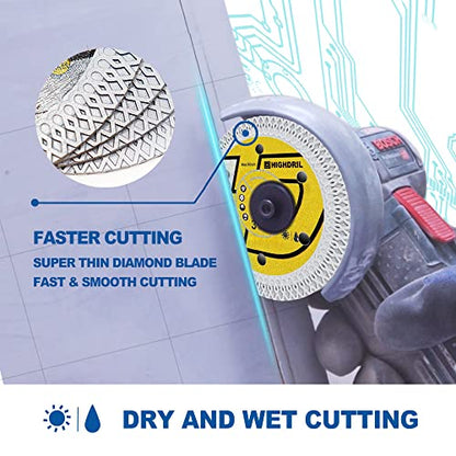 HIGHDRIL 3PCS Diamond Saw Blade,3In/75mm x Arbor 3/8Inch/10mm X Mesh for Granite,Tile,Hard Concrete,Ceramic,Hard Porcelain(3PCS) - size: X Mesh Concrete blade