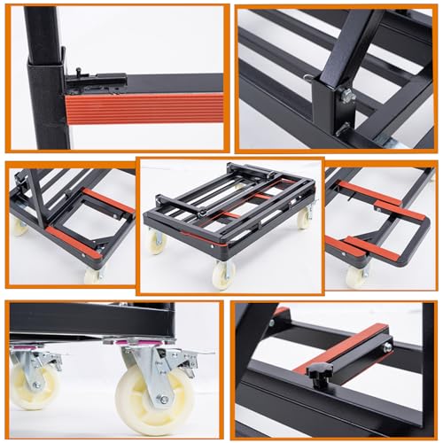 Drywall Cart, Folding Panel Dolly, 2400 LBS, Adjustable Height - size: Without Handle