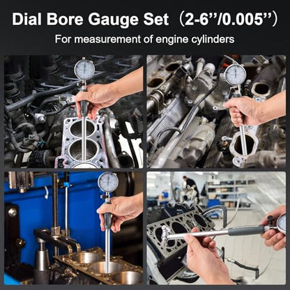 Dial Bore Gauge Set with 2"-6" Range, 0.001" Accuracy