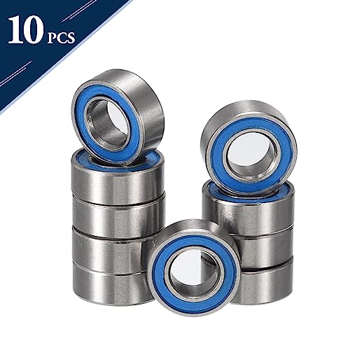 MR85-2RS Deep Groove Ball Bearings, ID 5mm x OD 8mm x Width 2.5mm Miniature Bearings, Double Rubber Sealed Ball Bearing Pre-Lubricated Chrome Steel Blue Z2 Lever 10pcs - size: MR85-2RS 5x8x2.5mm