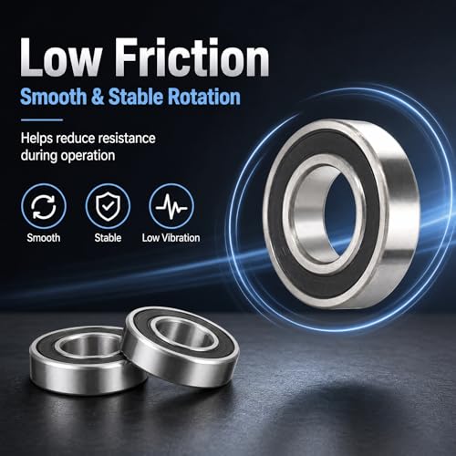 10 PCS 688-2RS Ball Bearings, Double Rubber Sealed Deep Groove Ball Bearings, 8mm x 16mm x 5mm Miniature Bearings for 3D Printer, Home Appliances, Robotics, and ect (688 2RS)