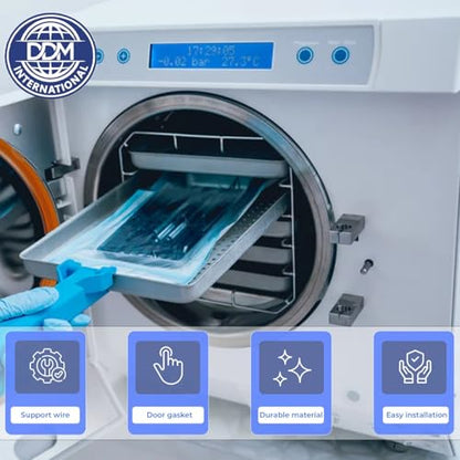 Midmark Compatible Door & Dam Gasket Kit - 12.750" OD for M11 & M11D Ultraclave Models (2001-2022) - Medical-Grade Silicone Rubber Easy Sterilizer Maintenance
