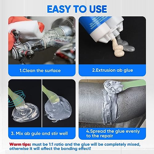 Metal Glue Heavy Duty Metal-on-Metal Glue 30Min Set 24Hr Cure 3Pcs 1.76oz - size: 30min 3pcs