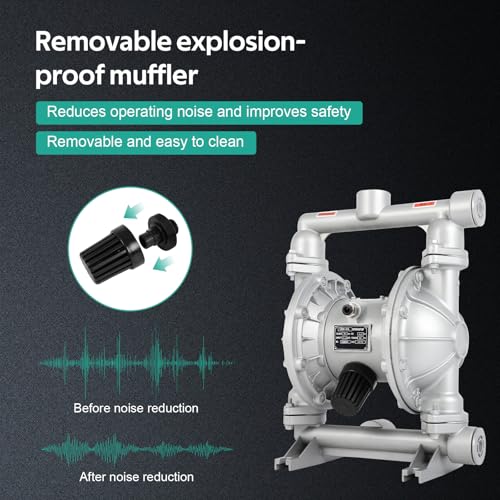 Air Operated Double Diaphragm Pump 1-1/2 Inch Outlet 44 GPM,Max 115 PSI