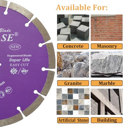 8 inch General Purpose Segmented Diamond Saw Blade for Concrete Masonry Brick Block Stone - style: 8''