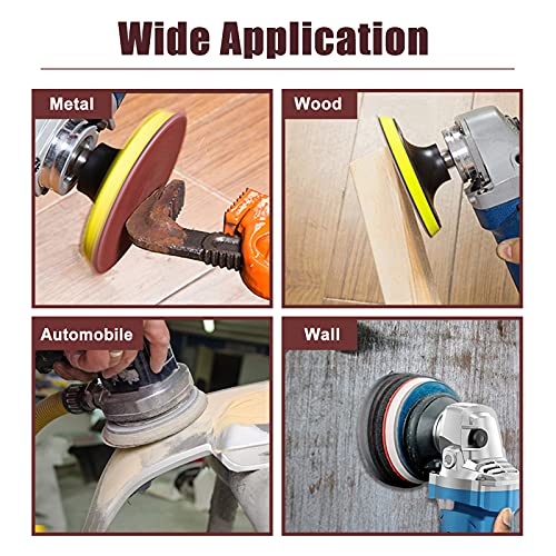 SPEEDWOX 50pcs Sanding Discs 4 Inches Sandpaper 80 Grit Hook and Loop Sanding Discs for Drill Grinder Rotary Tools No Hole - size: 80 Grit