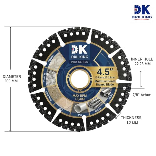 4-1/2 inch Diamond Blades, Multi-Purpose Metal Cutting Wheel - 3 Pack - size: 4.5"