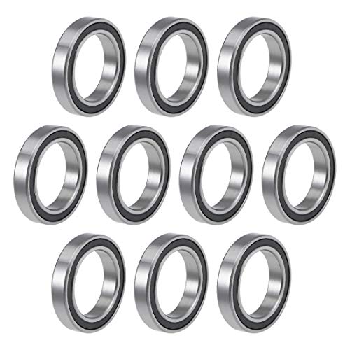 uxcell 6805-2RS Deep Groove Ball Bearings 25mm Inner Dia 37mm OD 7mm Bore Double Sealed Chrome Steel Z2 10pcs - size: 25mm x 37mm x 7mm