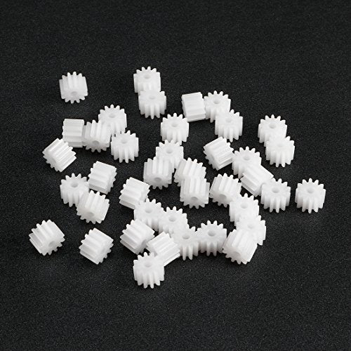 uxcell 40pcs Plastic Gears 12 Teeth Model 122A Reduction Gear Plastic Worm Gears for RC Car Robot Motor