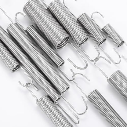 uxcell 8Pcs Stainless Steel Extension Spring Dual Hook 1.2mmWD, 8x128mmODxL - size: 1.2mm Wire, 8mmx128mm(ODxL)