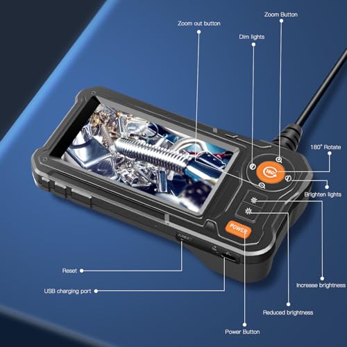 Endoscope Camera with Light for Mechanic Automotive HVAC Wall Inspection