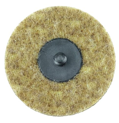 Weiler 51535 Tiger 3" Diameter, Coarse Grade, General Purpose, Non-Woven Surface Conditioning, Brown Plastic Button Style Disc (Pack of 25) - size: Coarse (Brown), style: Pack of 25