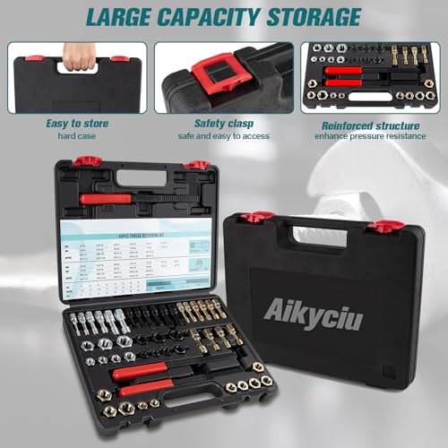 49 PCS Thread Chaser Set, UNC UNF and Metric Thread Repair Kit