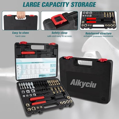49 PCS Thread Chaser Set, UNC UNF and Metric Thread Repair Kit