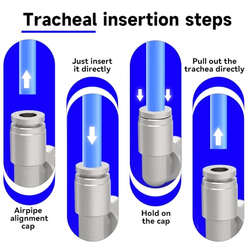 3-PACK 3/8" Tube OD x 1/8" NPT Thread Male Elbow 304 Stainless Steel Push to Connect Fittings,PL-3/8-N1 Pneumatic Quick Connect Air Line Hose Fittings - size: 3/8"OD x 1/8"NPT