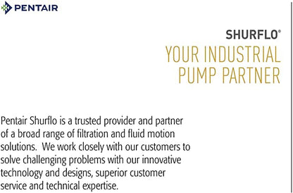 PENTAIR SHURFLO SLV10-AA40 12VDC Low Volume Automatic Demand Diaphragm Pump For Low Flow Spraying and Transfer, 1.0 GPM, 40 PSI, Pressure Switch, Self-Priming