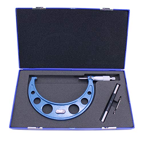 HFS(R) 5-6" Outside Micrometer with 0.0001" Accuracy, Carbide Anvil and Laser-Etched Scale - size: 5-6"x0.0001", style: Classic Ratchet