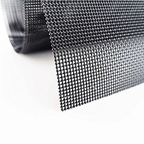 Carligo Heavy-Duty Car Grill Mesh, SS304 Metal Stainless Steel, Black PVC Coated, 13" X 43.3" Multifunctional Mesh Sheet for Automotive Front Bumper Grill Inserts