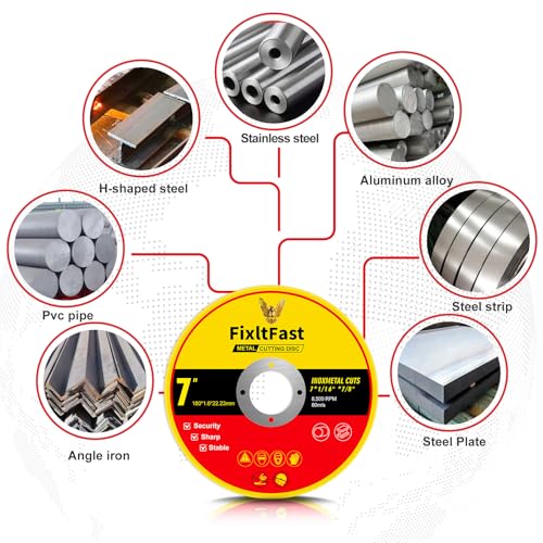 FIXLTFAST 7 x 1/16 x 7/8 Metal & Stainless Steel Cut Off Wheel -20 PCS - size: 7