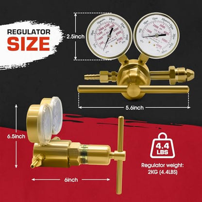 High Pressure Nitrogen Regulator,0-4500PSI,CGA580 Inlet - color: 0-4500 Psi