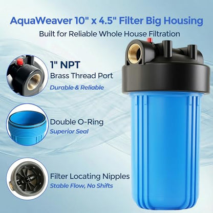 WH-10HD 10" x 4.5" Whole House Water Filter Housing