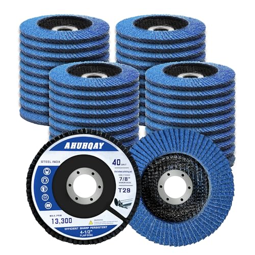 40 Pack Flap Discs 4 1/2" for Angle Grinder, 40Grit T29 Flap Disc, Die Grinder Sanding Disc, Zirconia Grinding Wheel for Metal, Wood, Stainless Steel Polishing Finishing - color: 40 Pack 40 Grit