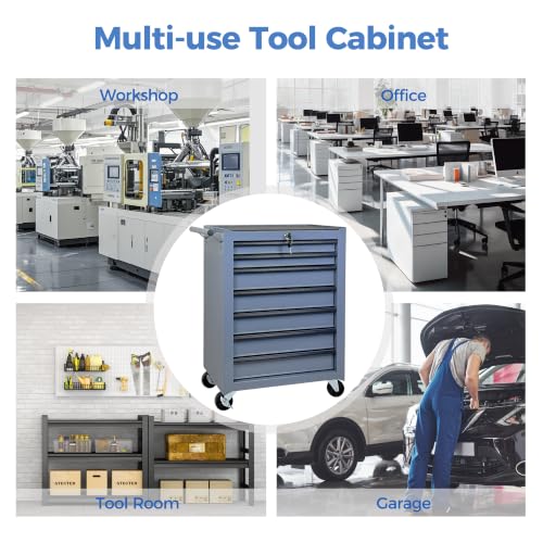 Rolling Metal Tool Chest with 7 Drawers - color: 7-drawer-grey-a
