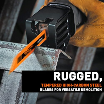 HORUSDY 10-Piece Reciprocating Saw Blades Set - Professional Sawzall Blades for Wood, Metal, Drywall & Plastic - High Carbon Steel Pruning Saw Blades - Compatible with DeWalt, Milwaukee & More - style: 10-Pc Multi-Size (Wood & Metal)