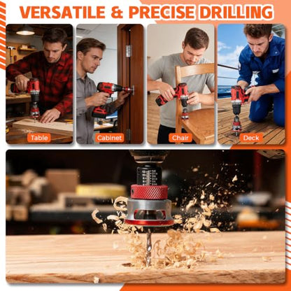 8 PCS Countersink Drill Bit Set with Adjustable Depth Stop Collar