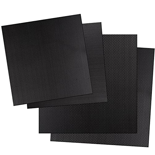 Kalolary Carbon Fiber Board Plate 300 X 300 X 1 MM, Carbon Fiber Sheets - size: 300 X 300 X 1 mm, style: Plain weave