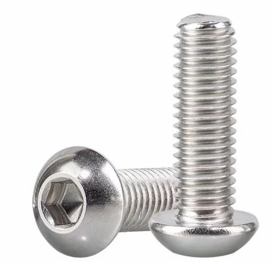 1/4-20 x 7/8" Button Head Socket Cap Bolts Screws, 304 Stainless Steel 18-8, Allen Hex Drive, Bright Finish, Fully Machine Thread（25pcs） - size: 1/4-20*7/8 (25PCS)