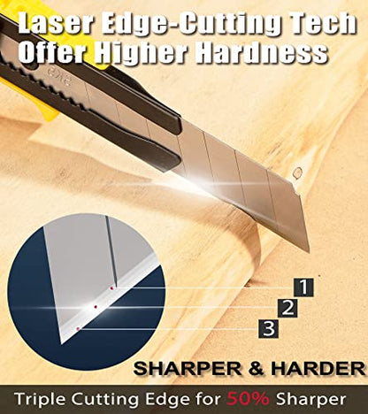 DOWELL 18mm Snap Off Blade SK5, Box Cutter Blades, 100 Pcs
