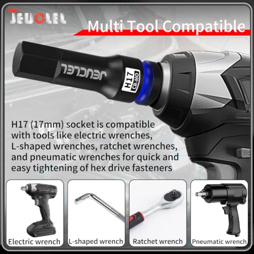 17mm Hex Impact Bit Socket, H17 1/2" Drive Allen Socket, Cr-Mo - size: 1PC | H17 17MM