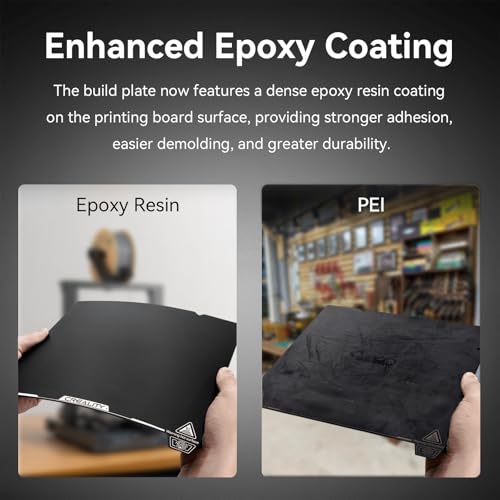 Official Creality K1 Max Build Plate 315x310mm Double Sided Epoxy Resin Coating Spring Steel Magnetic K1 Max Bed Plate 3D Printer Build Plate for K1 Max & Ender 3 V3 Plus (No Magnetic Sheet) - style: K1 Max Double Side EP Plate