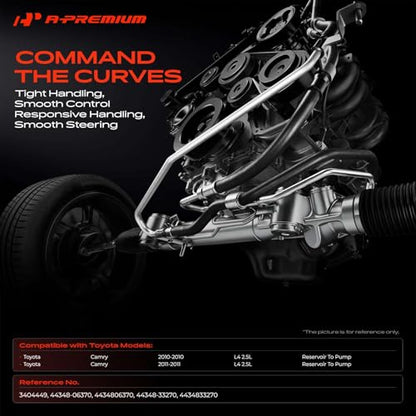 A-Premium Power Steering Reservoir Hose Assembly Compatible with Toyota
