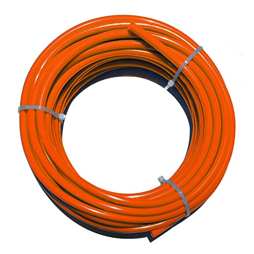 Beduan 6mm x 4mm Orange Pneumatic Tubing Pipe PU Polyurethane Air Compressor Tubing Hose Pipe Line Fluid Transfer 39.4ft 12 Meter - color: Orange, size: 6mmx4mm-12m