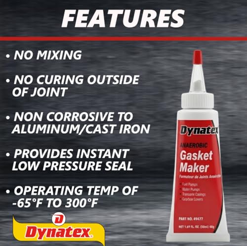 Dynatex Red Anaerobic Gasket Maker 1.69 oz Tube (1 Pack)