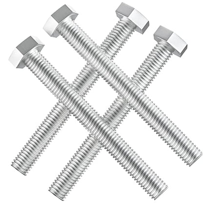 1/2-13 x 4 (1 to 7" Optional) Hex Head Screw Bolt, Stainless Steel 18-8(304), Fully Threaded,5pcs - size: 1/2-13 x 4"