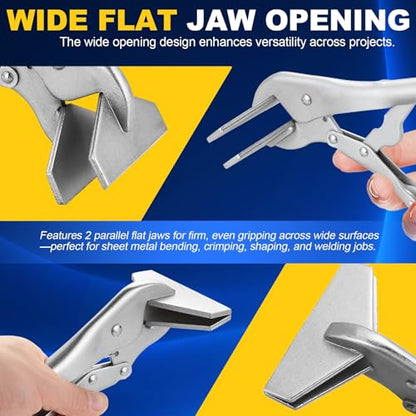 DASBET 10" Locking Sheet Metal Clamp Heavy Duty Sheet Metal Grip Tool