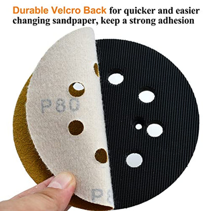5-Inch 8-Hole Hook and Loop Sanding Discs 80-Grit, 100-Pack