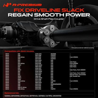 A-Premium Drive Shaft Coupler Flex Joint Propshaft Coupling