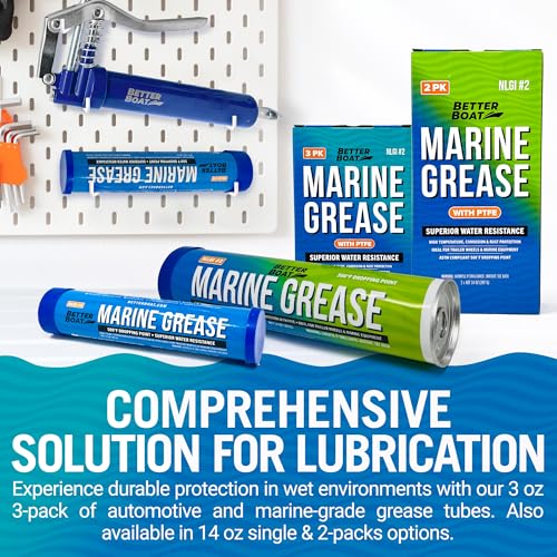 3PK Mini Marine Grease Tube, 3 Oz Cartridge, Waterproof High Temp - size: 3PK Mini 3oz