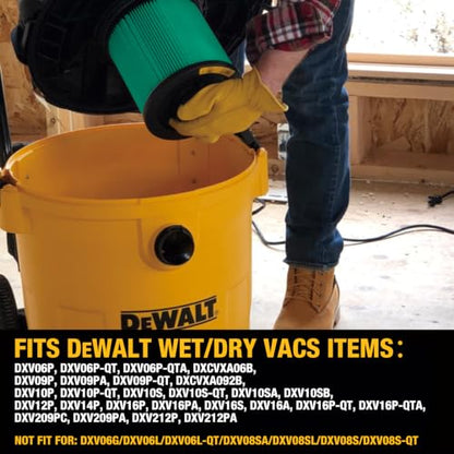 DEWALT Shop Vac HEPA Filter Replacement, 3-Pack Dust Bags & Tool Adapter - style: DXVA19-0501