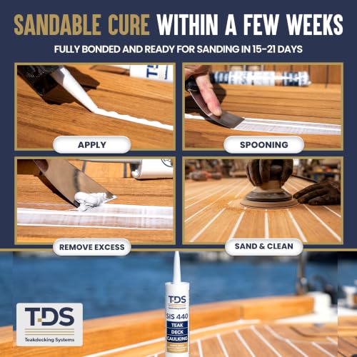 Teakdecking Systems (TDS) SIS 440 Teak Deck Caulk Cartridge 10.3oz - White - color: White, size: 10.3 oz