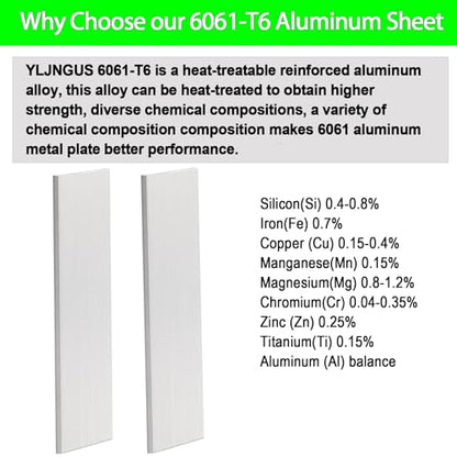 2PCS Aluminum Flat Bar - 1/2"(12mm) x 2" Square Aluminum Bar Stock 12" Long 6061 Aluminum Bar Metal Sheet Plate with Protective Film for Crafting lndustry - size: 12x2x1/2 inch