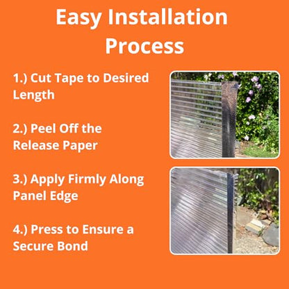Aluminum Polycarbonate Tape | Heavy-Duty Waterproof Sealing & Insulation Tape | Strong Adhesion, UV & Heat Resistant | Ideal for Greenhouses, Roofing & Outdoor Repairs - 164 ft Roll (30mm) - size: 30mm