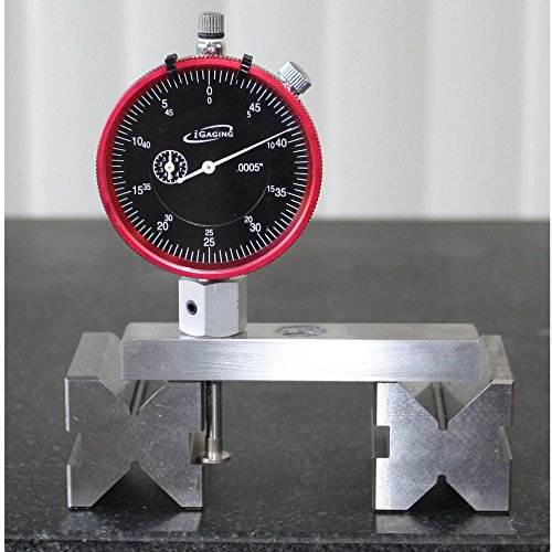 iGaging Depth Gauge Dial Indicator 0-22" Measuring Range, 0.0005" Resolution, 2-Position Base