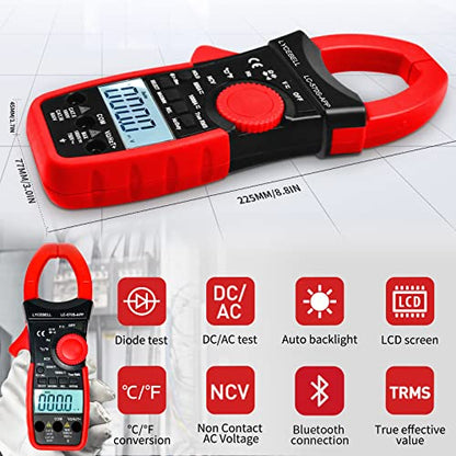 6000 Counts Clamp Meter 1000A AC DC Clamp Multimeter with Bluetooth APP